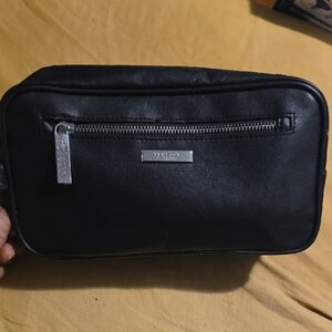 Versace Black Toiletry Bag with Silver Accents
